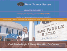 Tablet Screenshot of bluepaddlebistro.com